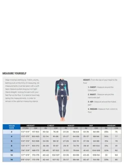 Dry And Wet Suit Sales Store -Dry And Wet Suit Sales Store Bare Evoke Size Chart