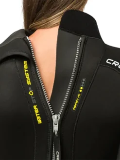 Cressi Fast 5mm Wetsuit Womens -Dry And Wet Suit Sales Store Cressi Fast 5mm Wetsuit Womens Zip Detail