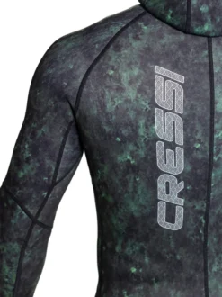 Cressi Tokugawa XTR 3mm 2-Piece Wetsuit Mens -Dry And Wet Suit Sales Store Cressi TokugawaXTR 3mm 2 Piece Freediving Wetsuit Mens Back LogoDetail