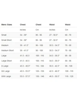 Fourth Element X-Core Mens Vest 9 Fourth Element X-Core Mens Vest -Dry And Wet Suit Sales Store Fourth Element X Core Vest Mens Size Chart