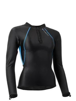 Sharkskin Chillproof Long Sleeve Chest Zip - Womens 13 Sharkskin Chillproof Long Sleeve Chest Zip - Womens -Dry And Wet Suit Sales Store Sharkskin Chillproof Long Sleeve Chest Zip Womens Black Blue