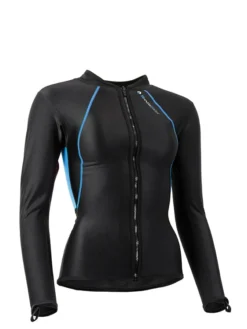 Sharkskin Chillproof Long Sleeve Full Zip - Womens 10 Sharkskin Chillproof Long Sleeve Full Zip - Womens -Dry And Wet Suit Sales Store Sharkskin Chillproof Long Sleeve Full Zip Womens Black Blue