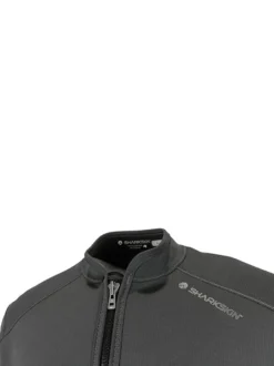 Sharkskin Chillproof T2 Long Sleeve Full Zip Mens -Dry And Wet Suit Sales Store Sharkskin Chillproof T2 Titanium Long Sleeve Full Zip Top Neck Detail
